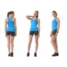Conjunto FREDDY WR.UP: Camiseta Tirantes + Short Azul/Gris Oscuro EFECTO PUSH UP
