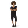 Naffta Yoga - Conjunto Camiseta Manga Corta Negro/Azul Fluor + Pirata - Negro/Gris Ceniza